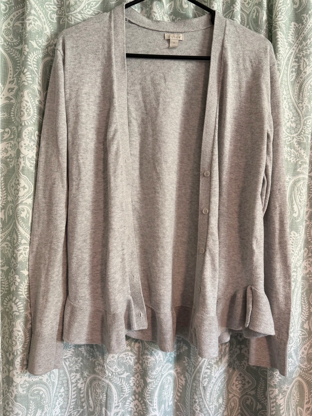 hinge Gray Open-Front Cardigan with Buttons